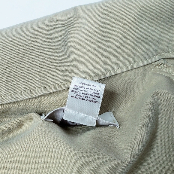 LOFT Lightweight Utility Jacket Khaki Tan Coat Cotton - Picture 8 of 8